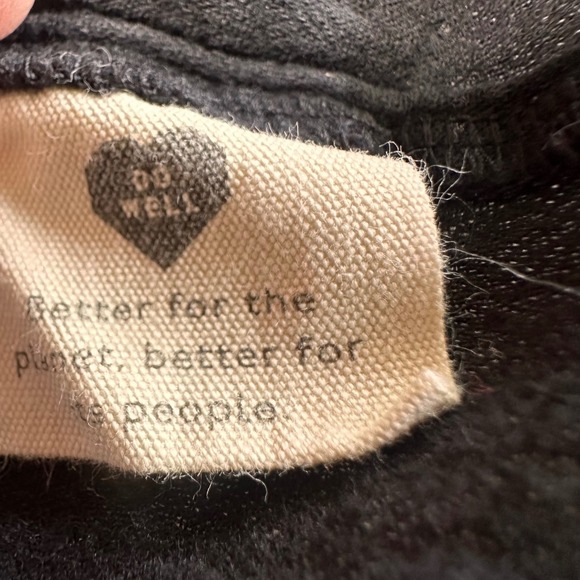 Madewell Womens Top M Black Eyelet Flutter Sleeve Smocked Peplum Blouse - Picture 8 of 11